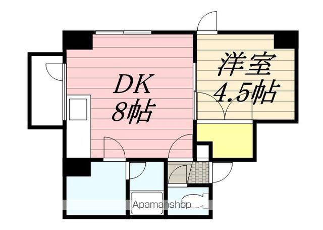 プレインハイム(1DK/5階)の間取り写真