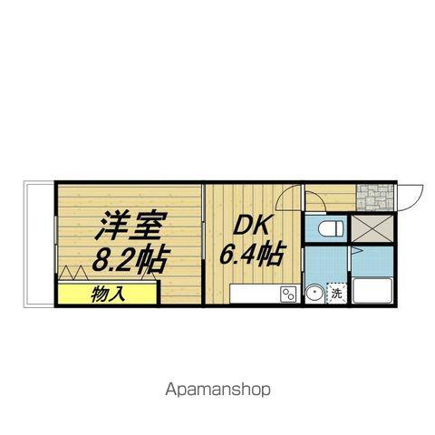 SKYハイツ(1DK/2階)の間取り写真