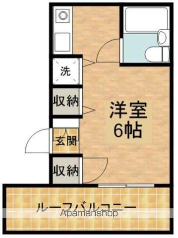 ロイヤルシティヒルズ(ワンルーム/6階)の間取り写真
