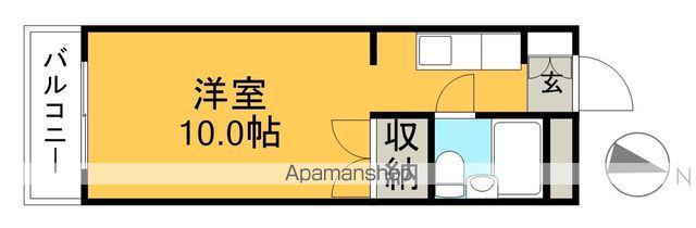 ウィズビル国沢(ワンルーム/4階)の間取り写真