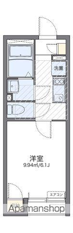 レオネクストルート1楓Ⅱ(1K/2階)の間取り写真