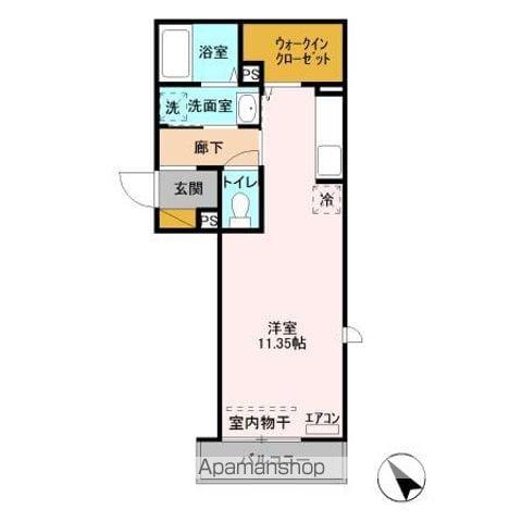 セジュールホンダC(ワンルーム/2階)の間取り写真