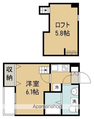 フルール・ド・スリジェ(1K/1階)の間取り写真