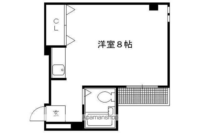ビュウ御薗(ワンルーム/2階)の間取り写真