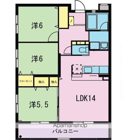 ジューダンブルクⅡ(3LDK/1階)の間取り写真
