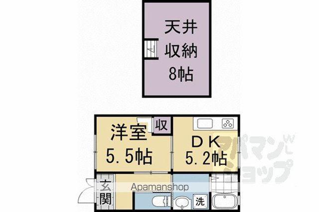 京都市東西線 二条城前駅 徒歩14分 1階建 築64年(1DK)の間取り写真