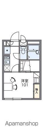 レオパレスエクレール(1K/2階)の間取り写真