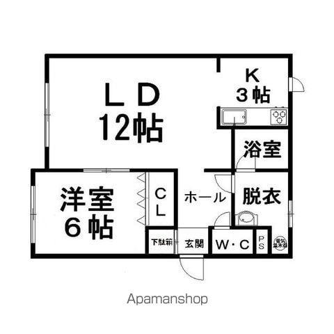 LEAP-2(1LDK/1階)の間取り写真