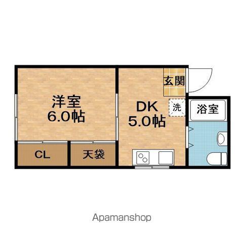GREENBUILDING(1DK/3階)の間取り写真