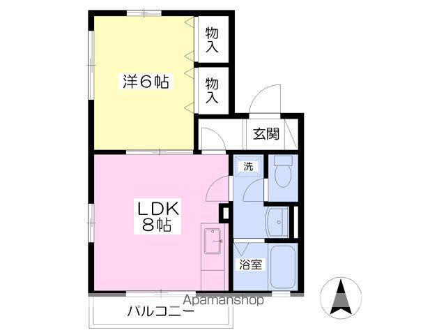 アルス青山(1LDK/2階)の間取り写真