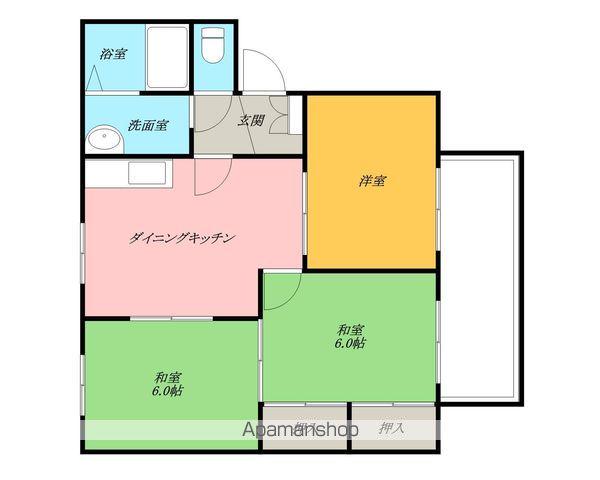 ガーデンタウン清水(3DK/1階)の間取り写真