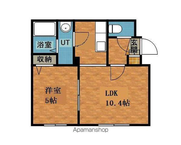 緑ヶ丘ロジュマン(1LDK/1階)の間取り写真