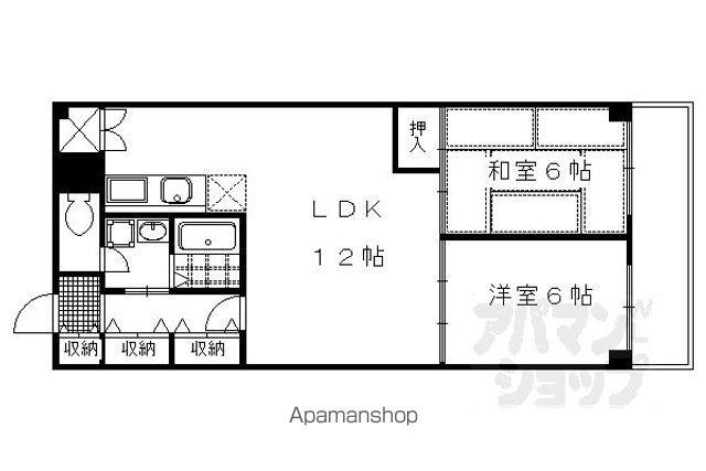 パレス洛北(2LDK/3階)の間取り写真