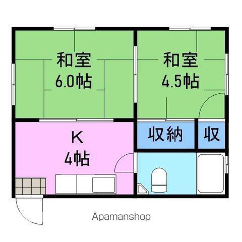 前田マンション(2K/2階)の間取り写真