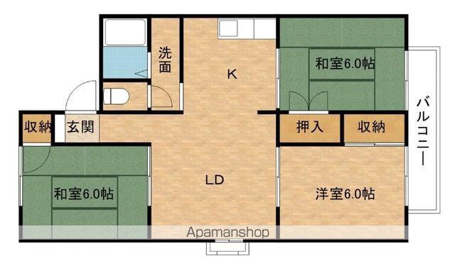 エクセルSAKOSAⅡ(3LDK/2階)の間取り写真