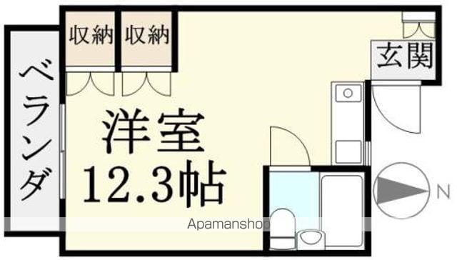 パークフラットⅠ(ワンルーム/3階)の間取り写真