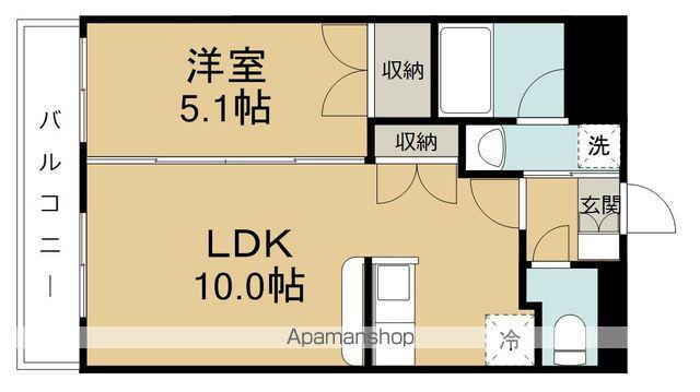 ウィステリア柏木(1LDK/1階)の間取り写真