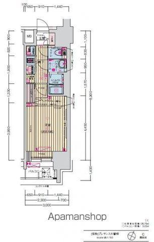 プレサンス大曽根駅前ファースト(1K/2階)の間取り写真