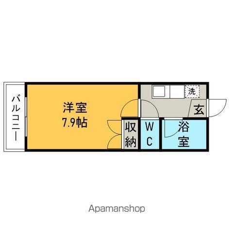 パレス山池(1K/1階)の間取り写真
