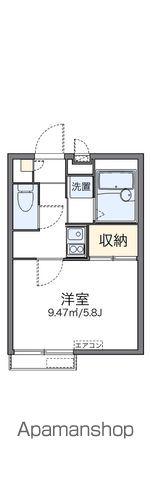 レオパレス羽根木(1K/2階)の間取り写真