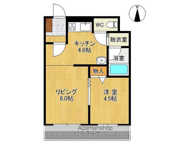 クオーレ(1LDK/2階)の間取り写真