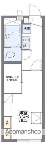 レオパレスコンシェレントF(1K/1階)の間取り写真