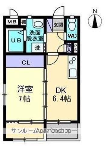 LUONTO KITACHO(1DK/3階)の間取り写真