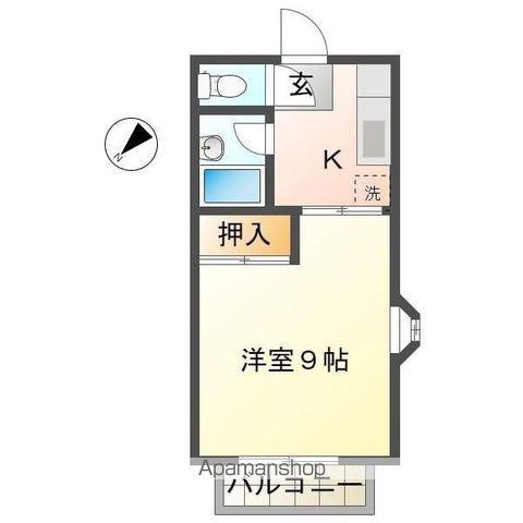 コーポ幸(1K/2階)の間取り写真