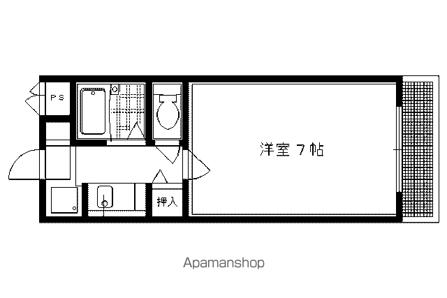 クリヨン2(1K/2階)の間取り写真