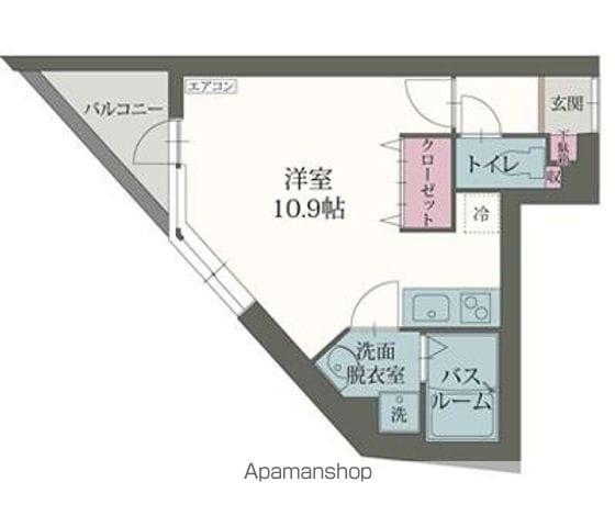 EVERGREEN(ワンルーム/5階)の間取り写真