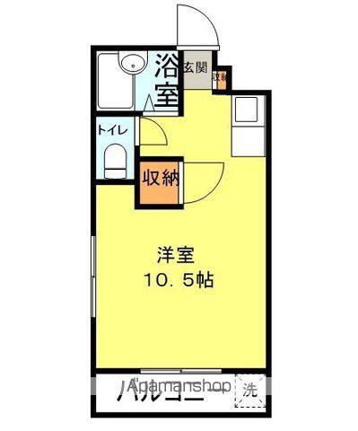 冨士見ハイツ(ワンルーム/1階)の間取り写真