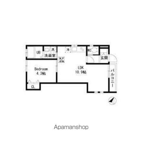 MOCHA BLANCHE(1LDK/1階)の間取り写真