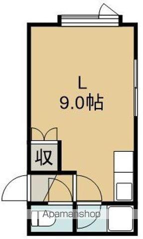 アルファヒルズⅠ(ワンルーム/2階)の間取り写真