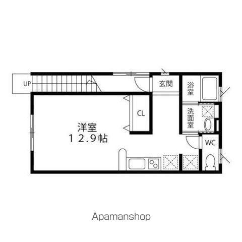 クリーンパレスしかま(ワンルーム/1階)の間取り写真