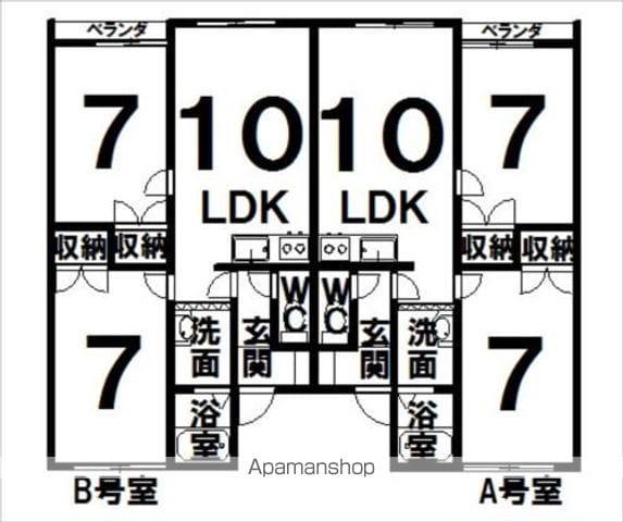 パークサイド12(2LDK/1階)の間取り写真