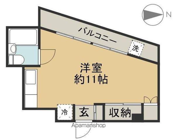 アールズ広瀬(ワンルーム/5階)の間取り写真