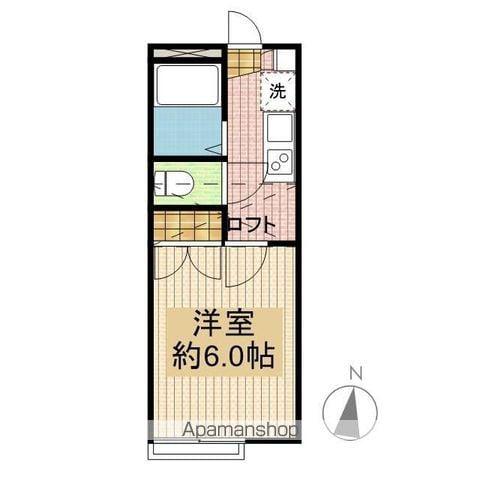 リジェールすみれ野(1K/1階)の間取り写真