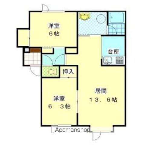 ブランシェみづほA(2LDK/2階)の間取り写真