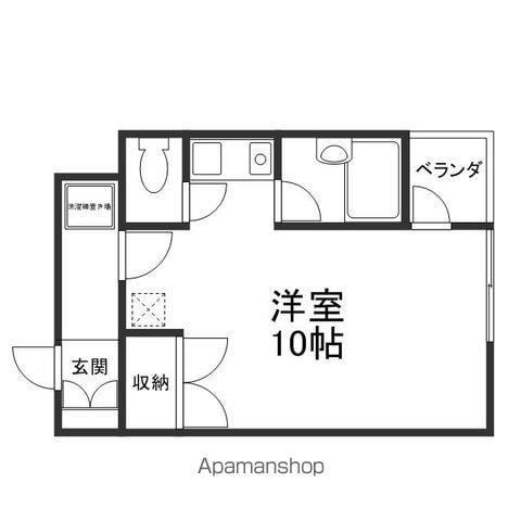 マリーブ1843(ワンルーム/1階)の間取り写真