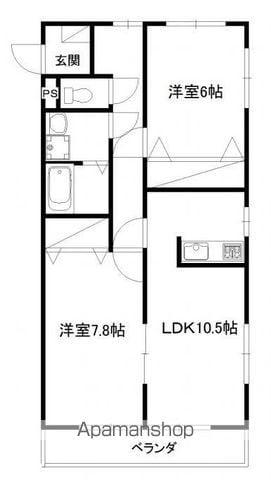 ハイツリヴ(2LDK/2階)の間取り写真