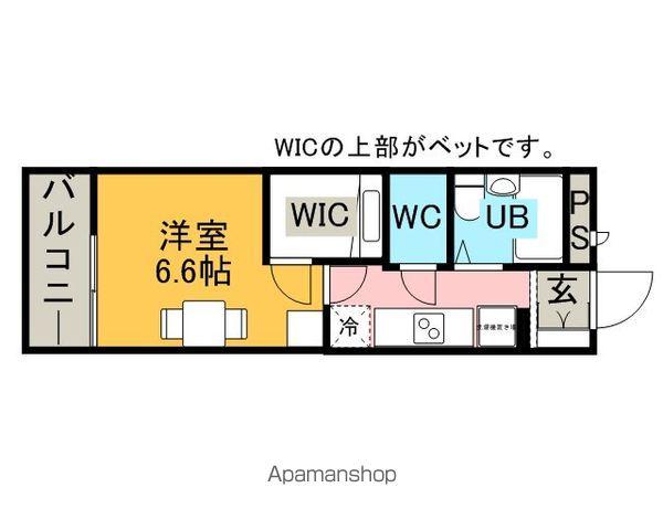 レオパレスひまわり(1K/3階)の間取り写真
