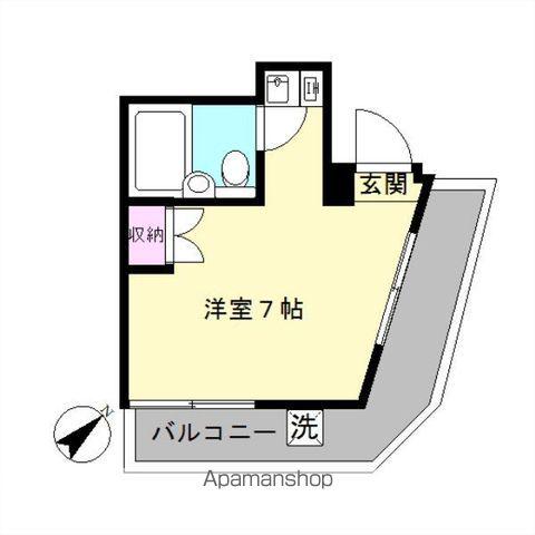 ボゥ・ソレイユ(ワンルーム/3階)の間取り写真