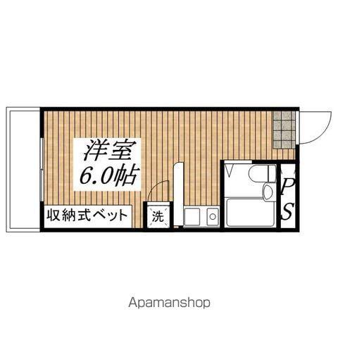 鷹の台ハイツ(ワンルーム/2階)の間取り写真