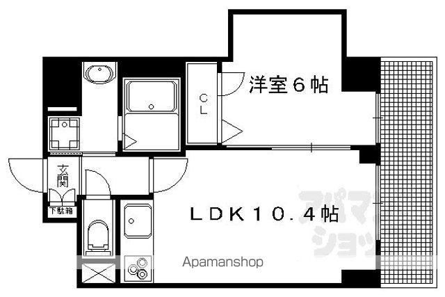 都壱番館 三条堀川(1LDK/5階)の間取り写真