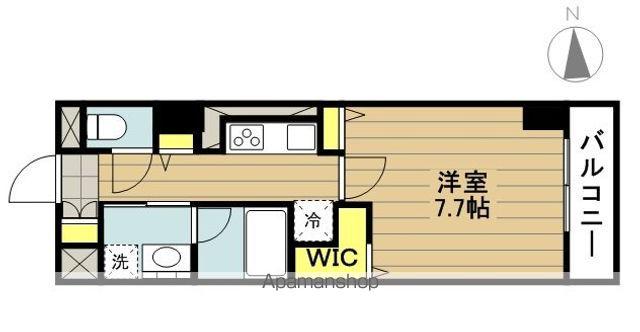 PEACE戸田(1K/7階)の間取り写真