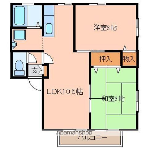 ドリームハウスD(2LDK/1階)の間取り写真