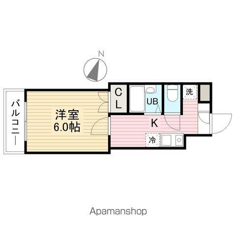 ファミール(1K/3階)の間取り写真
