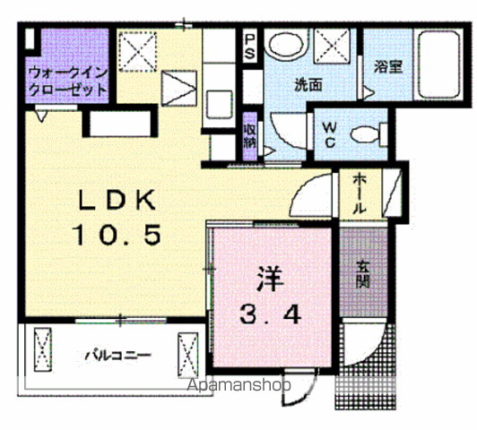 サニーパレスⅤ(1LDK/1階)の間取り写真