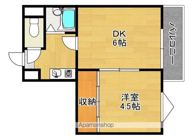 アヴニール森(1DK/3階)の間取り写真