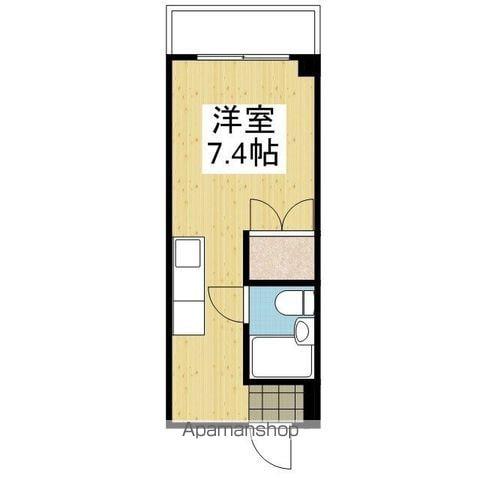 パラダイスビル(ワンルーム/4階)の間取り写真